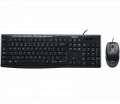 Bộ bàn phím và chuột văn phòng có dây Logitech MK200, màu đen, kết nối USB