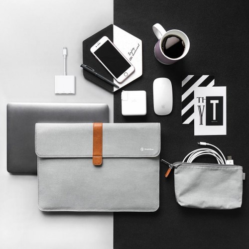 TÚI CHỐNG SỐC TOMTOC ENVELOPE + POUCH 13 INCH GRAY (A19-B01S)