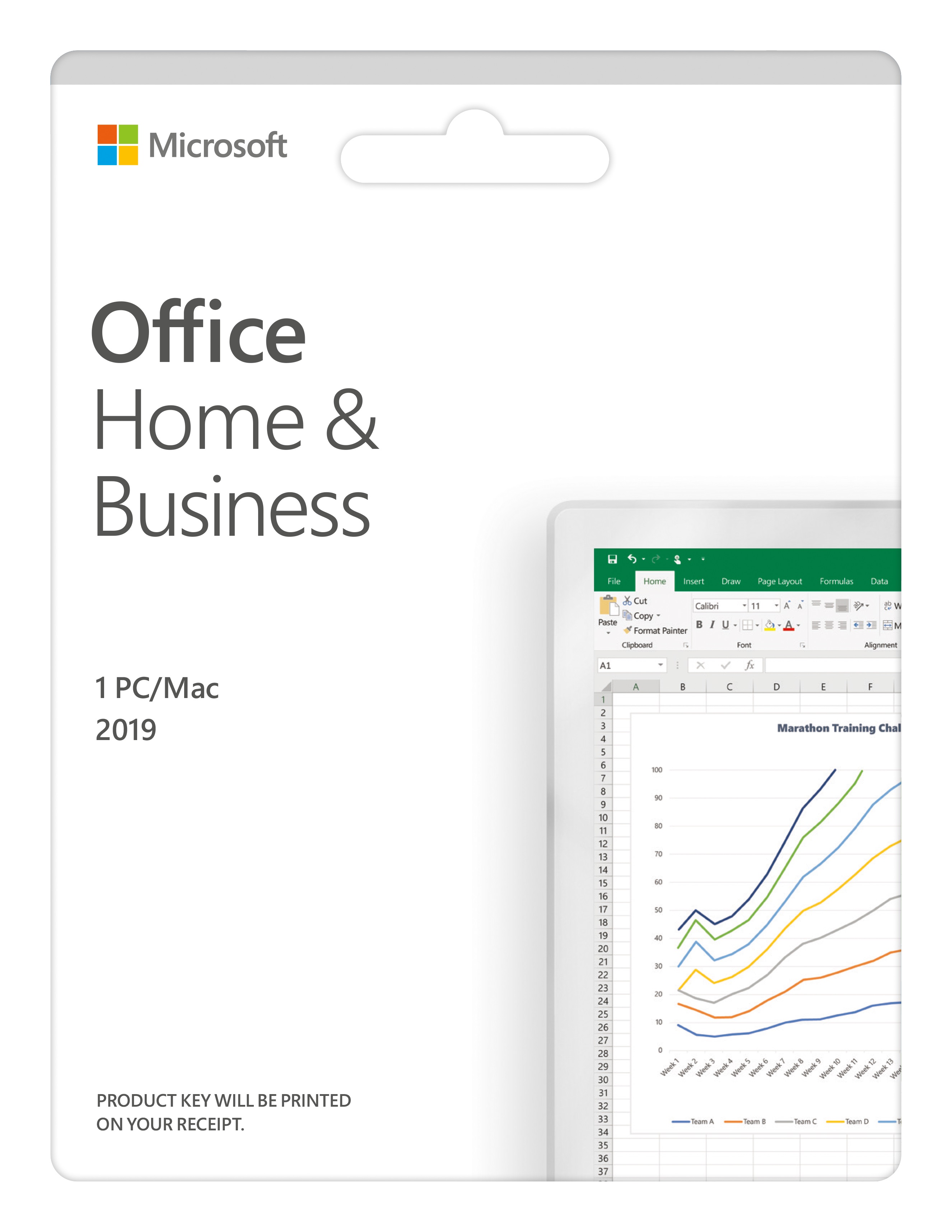 Phần mềm Microsoft Office Home & Business 2019 EnglishAPAC EM Medialess