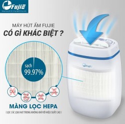 Máy hút ẩm không khí Fujie HM-614EB Màu trắng