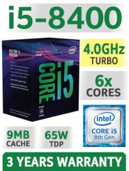 CPU INTEL CORE i5 8400 (2.8Ghz, 9MB Cache, LGA1151V2) COFFEELAKE