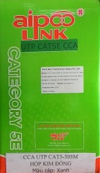 CABLE NETWORK AIPO0LINK CCA CAT5e 24A WG (305m, màu xanh)