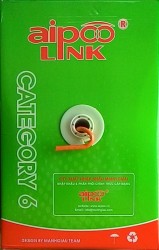 Cáp mạng AIPOOLINK OFC Cat 6 23A WG (305m, màu cam)