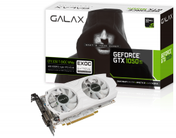 VGA CARD GALAX GeForce® GTX 1050 Ti EXOC White 128-bit DDR5 - DP 1.4, HDMI 2.0b, Dual Link-DVI-D