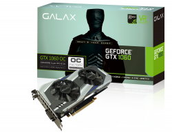 VGA CARD GALAX GeForce® GTX 1060 OC 3GB 192-bit GDDR5 - DP 1.4, HDMI 2.0b, Dual Link-DVI-D