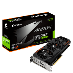 VGA CARD GIGABYTE GTX1070Ti 8GB AORUS (N107TAORUS-8GD) 256BIT 2 FAN