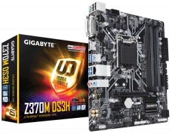MAINBOARD GIGABYTE Z370M DS3H. S-V-L. LGA1151V2. COFFEELAKE. DDR4X4. HDMI/DVI