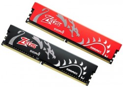 RAM DDR4 4GB Bus 2400Mhz KINGMAX ZEUS HEATSINK (tản nhiệt nhôm màu đỏ)