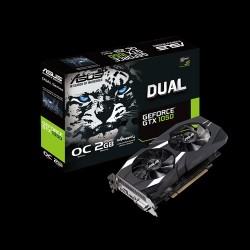 VGA CARD ASUS GTX1050 2GB OC (DUAL GTX1050-O2G-V2) DDR5 128BIT 2 FAN