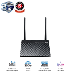 ROUTER WIFI ASUS RT-N12+ Chuẩn N300, hỗ trợ tính năng lặp sóng