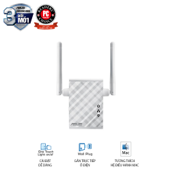 Bộ mở rộng sóng WIFI Range Extender ASUS RP-N12 (2 ANTEN) Chuẩn N300, có 1 cổng LAN