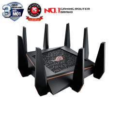 Bộ phát sóng không dây ASUS ROG Rapture GT-AC5300 (Gaming Router) AC5300 WTFast, AiMesh 360 WIFI Mesh, 3 băng tần, chipset Broadcom, AiProtection, USB 3.0