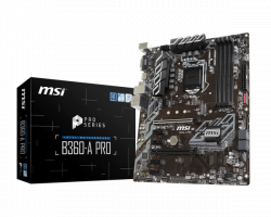 MAINBOARD MSI B360A PRO. LGA 1151V2. DDR4X4. DP/DVI