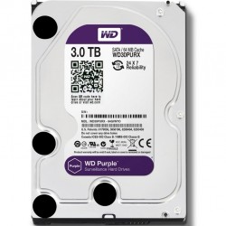 HDD 3.5 WD 3TB PURPLE AV SATA 6Gb/s 64MB CACHE (WD30PURX)