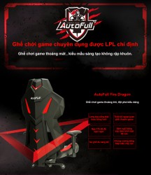 GHẾ GAMING AUTOFULL 902 RED BLACK ESPORT (đỏ đen, lưng lưới)