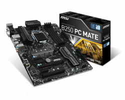 MAINBOARD MSI B250 PC MATE. S-V-L. LGA 1151. DDR4X4. DSUB/DVI/HDMI/M2
