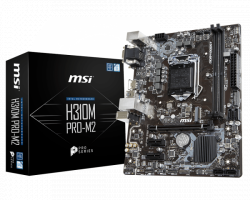 MAINBOARD MSI H310M PRO M2. LGA 1151V2. DDR4X2. DSUB/HDMI/DVI