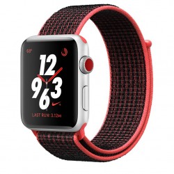 Apple Watch S3 38MM SILVER Nike Bright Crimson BLACK MQM92J/A GPS+4G
