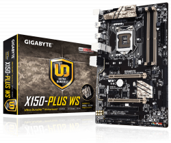 MAINBOARD GIGABYTE X150 PLUS WS. S-L. LGA1151. DDR4x4. FOR XEON E3