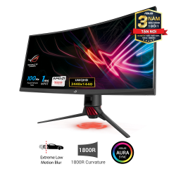 Màn Hình Game Cong ASUS 35inch ROG Strix XG35VQ 35" 4K Ultra Wide 1ms MPRT 100Hz 21:9 100Hz Aura Sync FreeSync