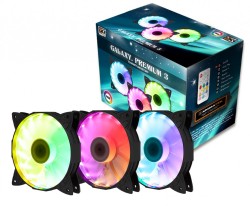 COMBO 3 FAN CASE 12CM XIGMATEK 40223 RGB RAINBOW W/T CONTROL (Remote)