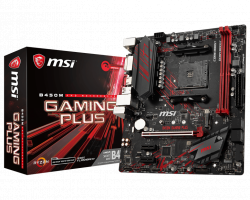 MAINBOARD MSI B450M GAMING PLUS. AMD Ryzen AM4. DDR4x2. HDMI/DVI
