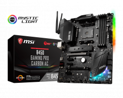 MAINBOARD MSI B450 GAMING PRO CARBON AC. AMD Ryzen AM4. DDR4x4. HDMI/DP
