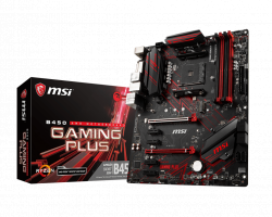 MAINBOARD MSI B450 GAMING PLUS. AMD Ryzen AM4. DDR4x4. HDMI/DVI