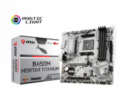 MAINBOARD MSI B450M MORTAR TITANIUM. AMD Ryzen AM4. DDR4x4. HDMI/DP