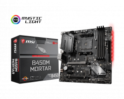 MAINBOARD MSI B450M MORTAR. AMD Ryzen AM4. DDR4x4. HDMI/DP