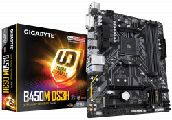 MAINBOARD GIGABYTE B450M-DS3H. AMD LGA AM4. DDR4x4.DVI/HDMI