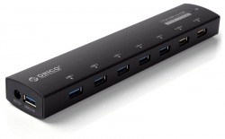 Bộ chia Hub USB 7 Port USB 3.0 Orico AS7C2-BK (2 cổng sạc)