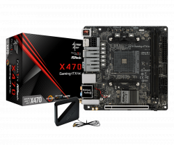 MAINBOARD ASROCK X470 Gaming-ITX/ac. AMD AM4. DDR4x2. HDMI/DP