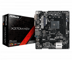 MAINBOARD ASROCK X370M-HDV. AMD AM4. DDR4x2. HDMI/DVI/DSUB