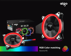 FAN CASE AIGO AURORA R5 5PCS/PACK COMBO 5 FAN LED RING