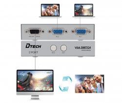 Bộ gộp tín hiệu VGA 2 vào 1 ra DTECH DT-7032