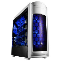 CASE ATX GOLDEN FIELD G2W WHITE MECA WINDOW (2 Fan LED Blue)