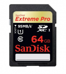 Thẻ nhớ SD EXTREME PRO HD 64GB SANDISK C10 95MB/s - SDSDXPA-064G-X46