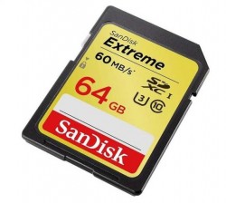 Thẻ Nhớ SD Extreme Sandisk 64GB Class 10 - 60MB/s