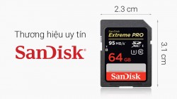 Thẻ nhớ Extrem Pro HD 64 Gb Sandisk C10 95 MB/s