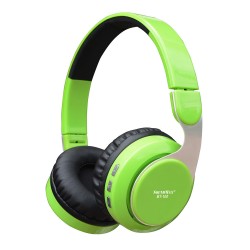 Tai Nghe không dây over-head Soundmax BT100, kết nối Bluetooth, màu xanh lá