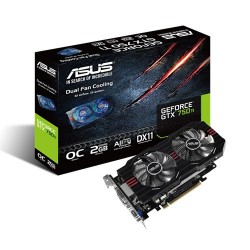 VGA CARD ASUS GTX750TI-OC-2GD5 STRIX 2GB DDR5 128BIT 2 FAN USED
