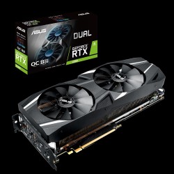 VGA CARD ASUS RTX2080 OC Edition 8GB GDDR6 256BIT 2 FAN (DUAL-RTX2080-O8G)