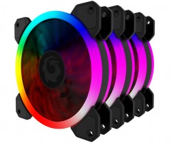 COMBO 3 FAN CASE 12CM FORGAME GLAZE RGB RING 2 SIDE CONTROL (Có Remote)