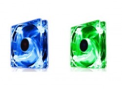 FAN CASE RAIDMAX 140GR GREEN LED (cánh trong suốt, LED xanh lá)