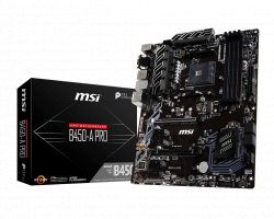 MAINBOARD MSI B450A PRO. AMD Ryzen AM4. DDR4x4. HDMI/DVI/DSUB