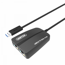 Đầu chuyển USB 3.0 to 2 Port LAN 10/100/1000Mbps Unitek Y3463