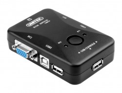 Bộ chuyển đổi KVM VGA USB 2 vào 1 ra Unitek U-8709