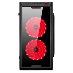 Thùng máy/CASE XIGMATEK VIRGO 41367 (2 FAN red, 2 mặt Meca trước + hông)