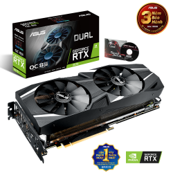 VGA CARD ASUS DUAL RTX2070 O8G 8GB GDDR6 256 BIT 2 FAN (DUAL-RTX2070-O8G)